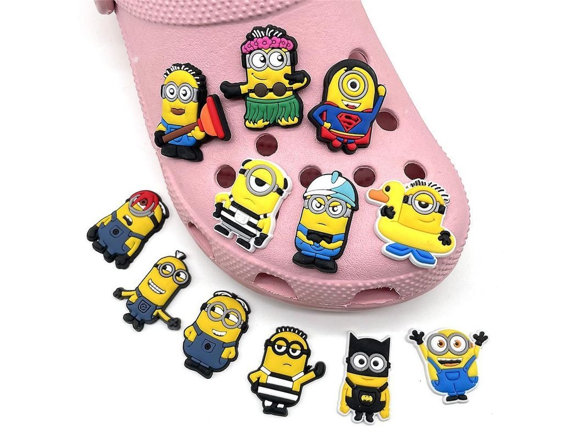 12pcs Charmes Para Sapatos Minions Meu Malvado Favorito Para Crocs Crianças Adultos Acessórios Diy