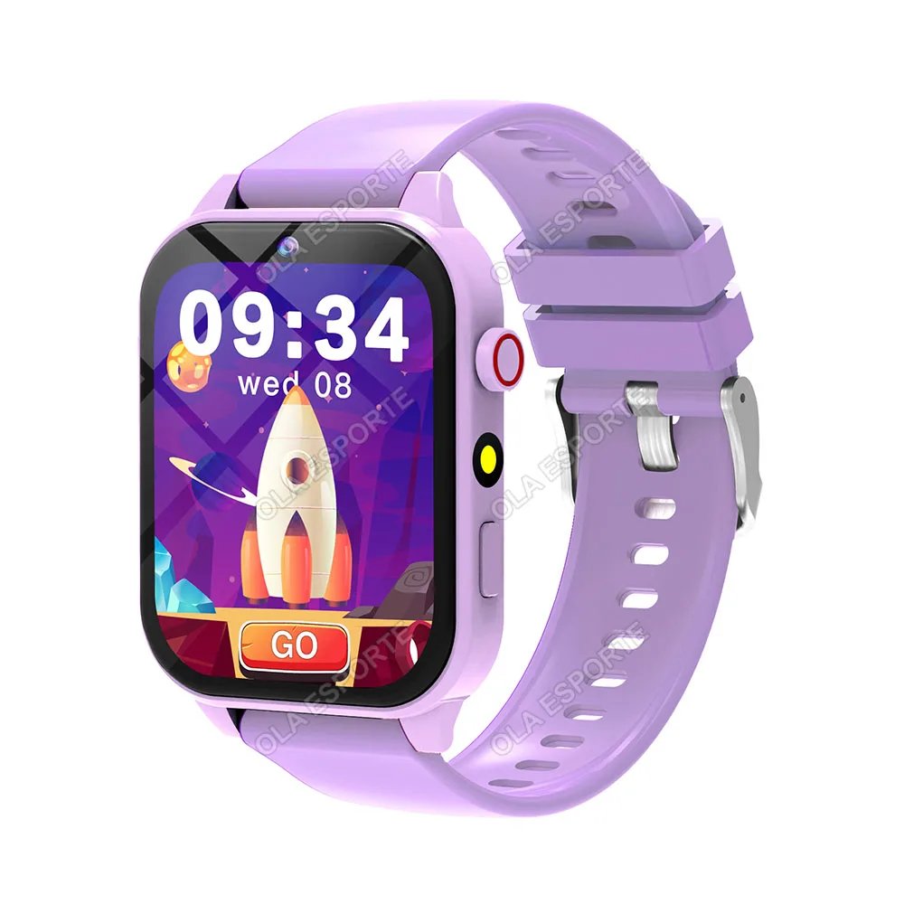 Smartwatch Infantil com Tela Sensível Ao Toque Hd, Câmera, Monitor de Sono, Despertador e Calculadora. MDUG (roxo)