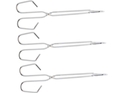 Pinça Para Lenha Nolitoy, Conjunto De 3 Peças, Com Proteção Anti Escaldante E Cabos Ergonômicos Para Churrasco Culinária