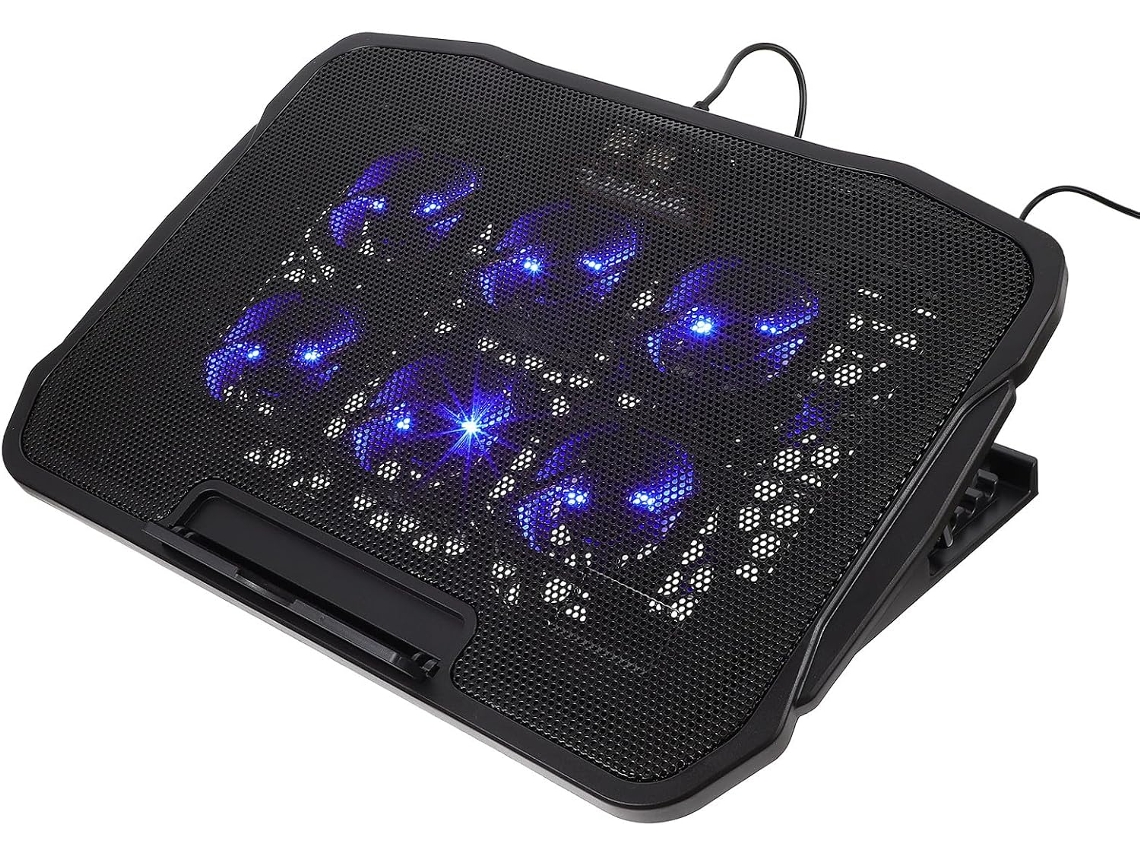Cooler Para Laptop Com Interface Usb Dupla, Base Antiderrapante De Ferro