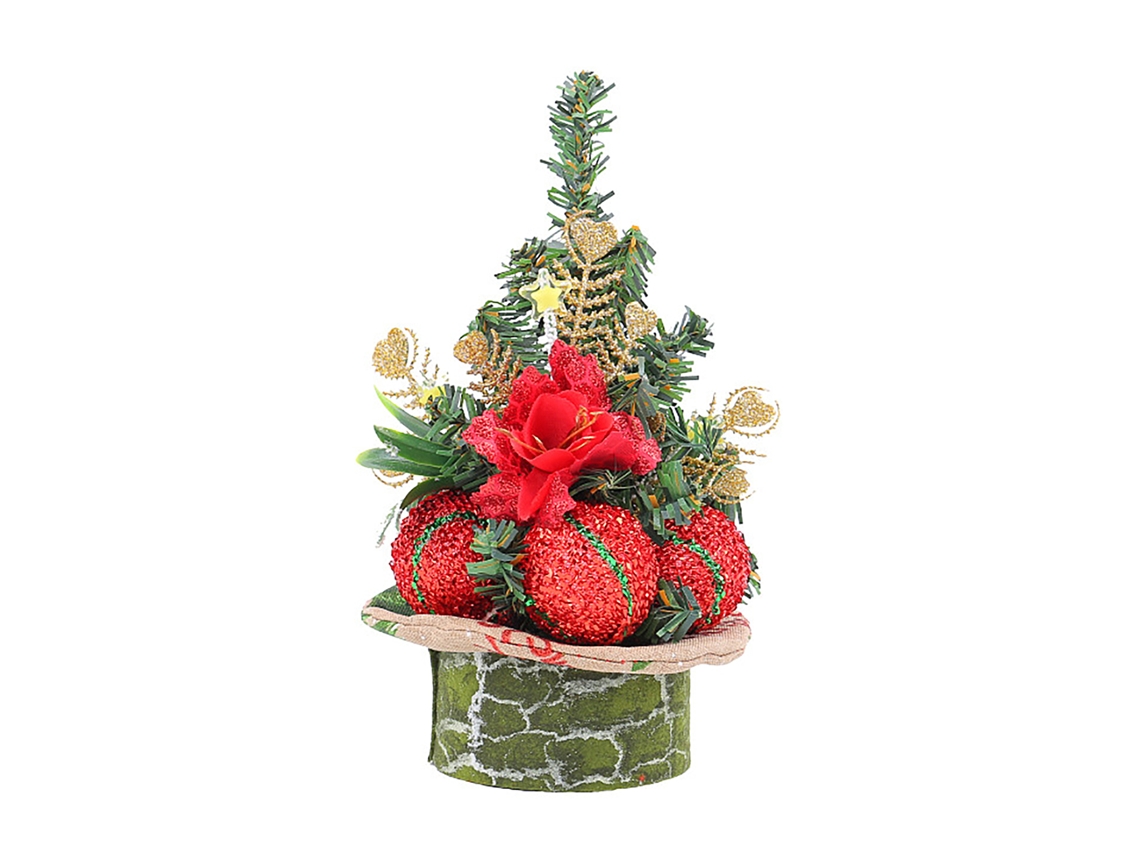 Laxiscreed Bola De Natal Com Agulhas De Pinheiro Para Decoração De Árvore Pequena E Mesa Natalícia