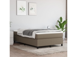 Vidaxl Estrutura De Cama Com Molas Sem Colchão 120x200 Cm Tecido Cinza-acastanhado