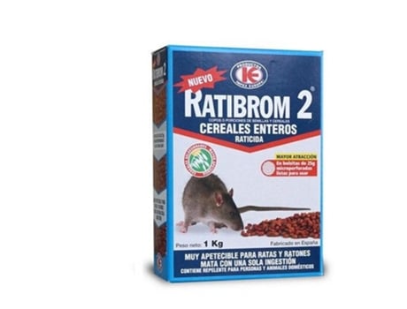 Cebo En Cereales RATIBROM 2 Contra Ratas Y Ratones 1 kg