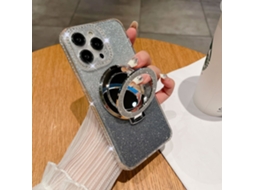 Suporte Casa Para Iphone 14 Pro Pele Sintética Magnética Transparente