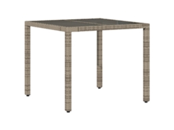 Garden Table, Garden Tables Vidaxl Cinzeto Rattan / Vime (90 X 90 X 75 Cm)