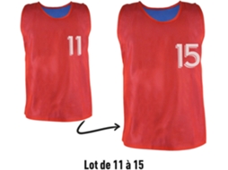 Conjunto de 5 Casulas Reversíveis Numeradas N 11 a 15 SPORTI FRANCE