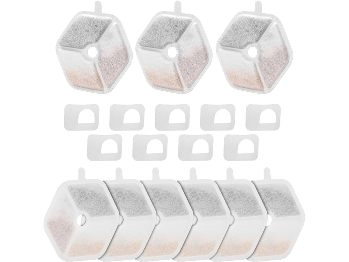 Conjunto de 9 filtros e esponjas para bebedouros de cães e gatos SFUSHOS
