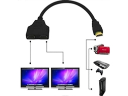Cabo Hdmi 1 Porta para 2 Fêmeas AQUAFORGE