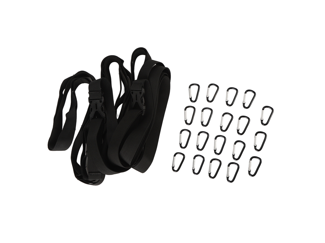 Linha de Roupas Portátil para Camping 18.7ft com 19 Fivelas
