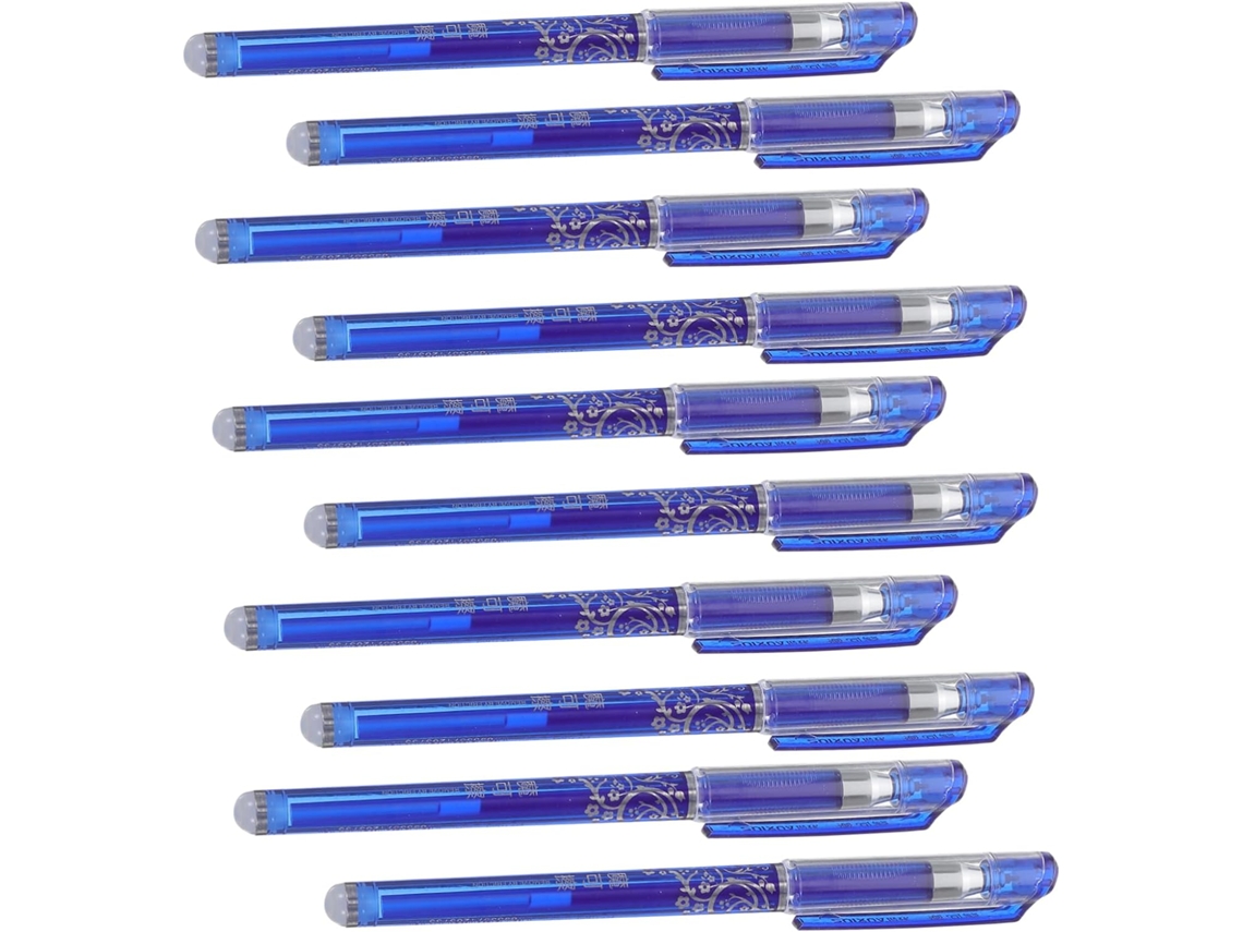 Canetas Apagáveis Nuobesty De 0,5 Mm Com Função Borracha, Tinta Azul,