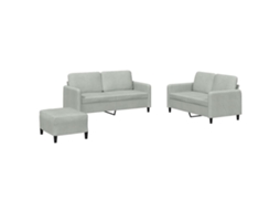Sofa Set, Sofa Sets Vidaxl Cinzeto Veludo (n/a)