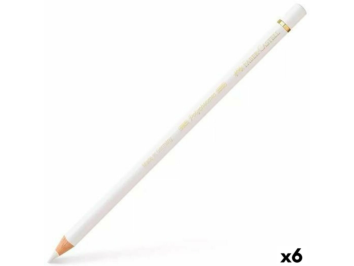 Lápis de Cores FABER-CASTELL Polychromos Branco 6 Unidades