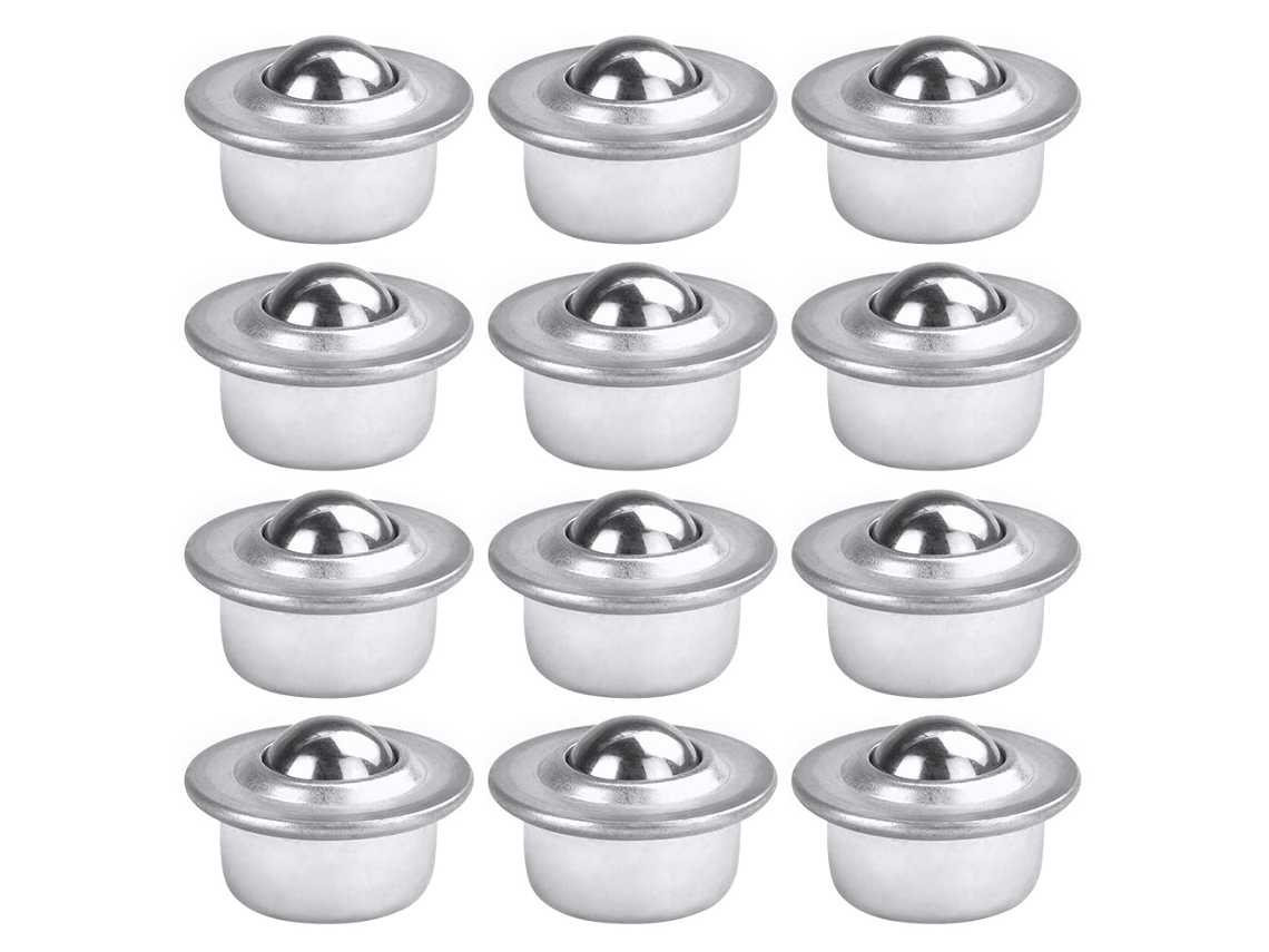12 Heavy-duty Casters (galvanized Steel, With Ball Bearings) – Suitable For Furniture Moving.