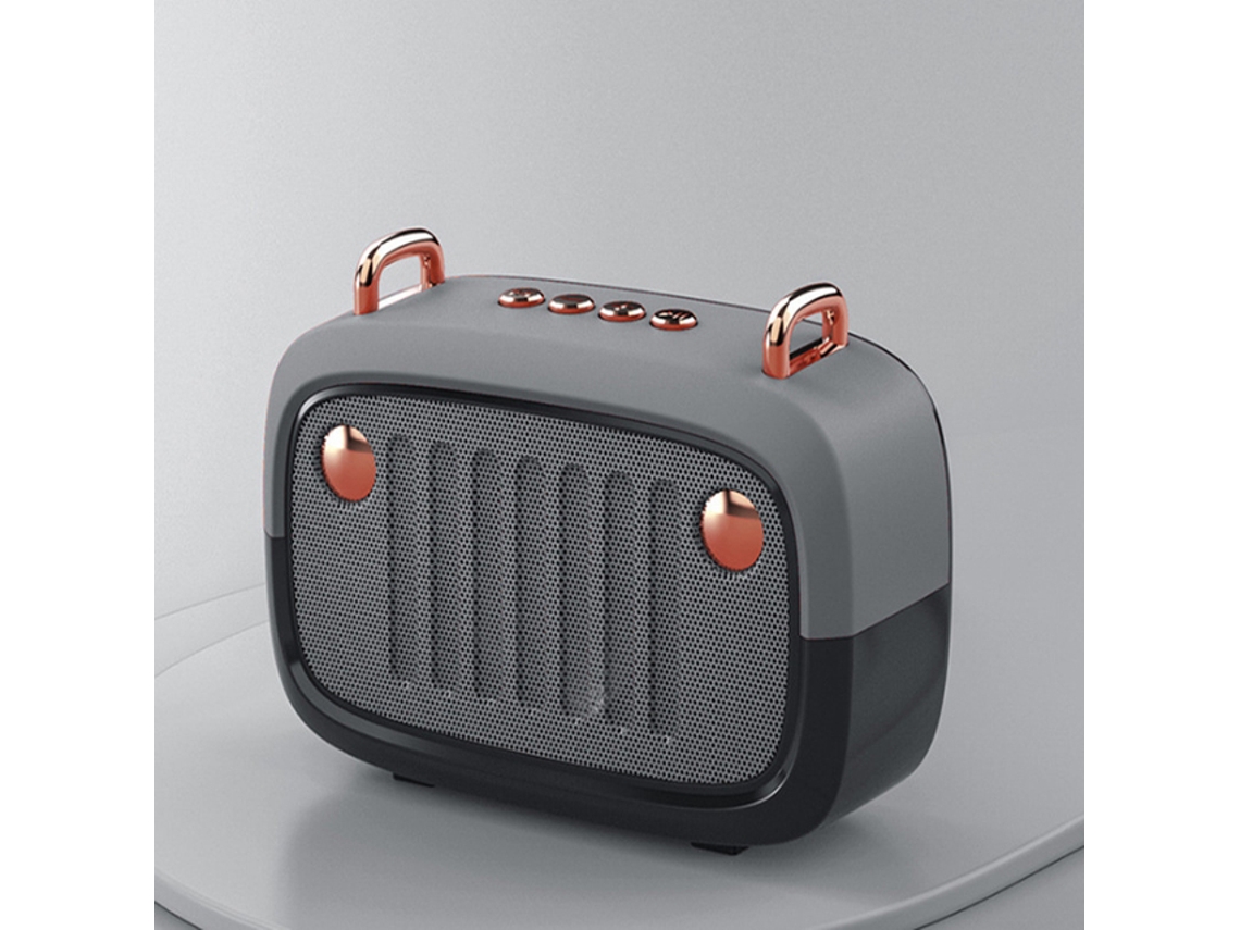 (cinza) Novo Alto-falante Bluetooth Portátil Criativo Bs32d Com Desenho Animado