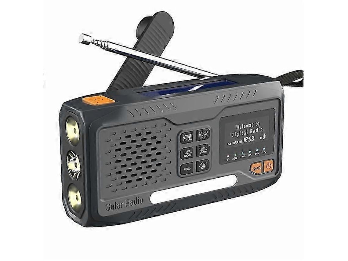 Rádio Dab Externo Wr 6b, Alto Falante, Banco De Energia, Alimentado Por Energia Solar, Manivela, Rádio Meteorológico De Emergência Olysi Shop