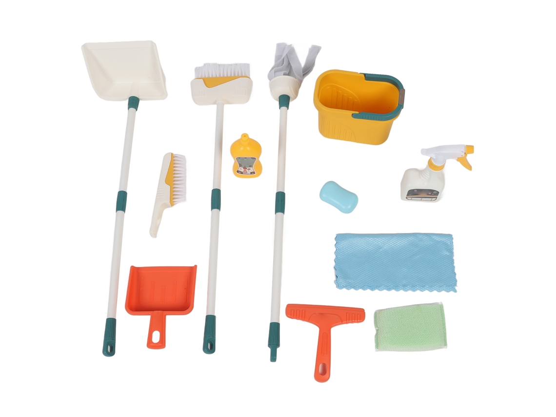 Set De Brinquedos De Limpeza Simulada Para Crianças Com Vassoura E Mopa, Brinquedos Domésticos Para Pequenos