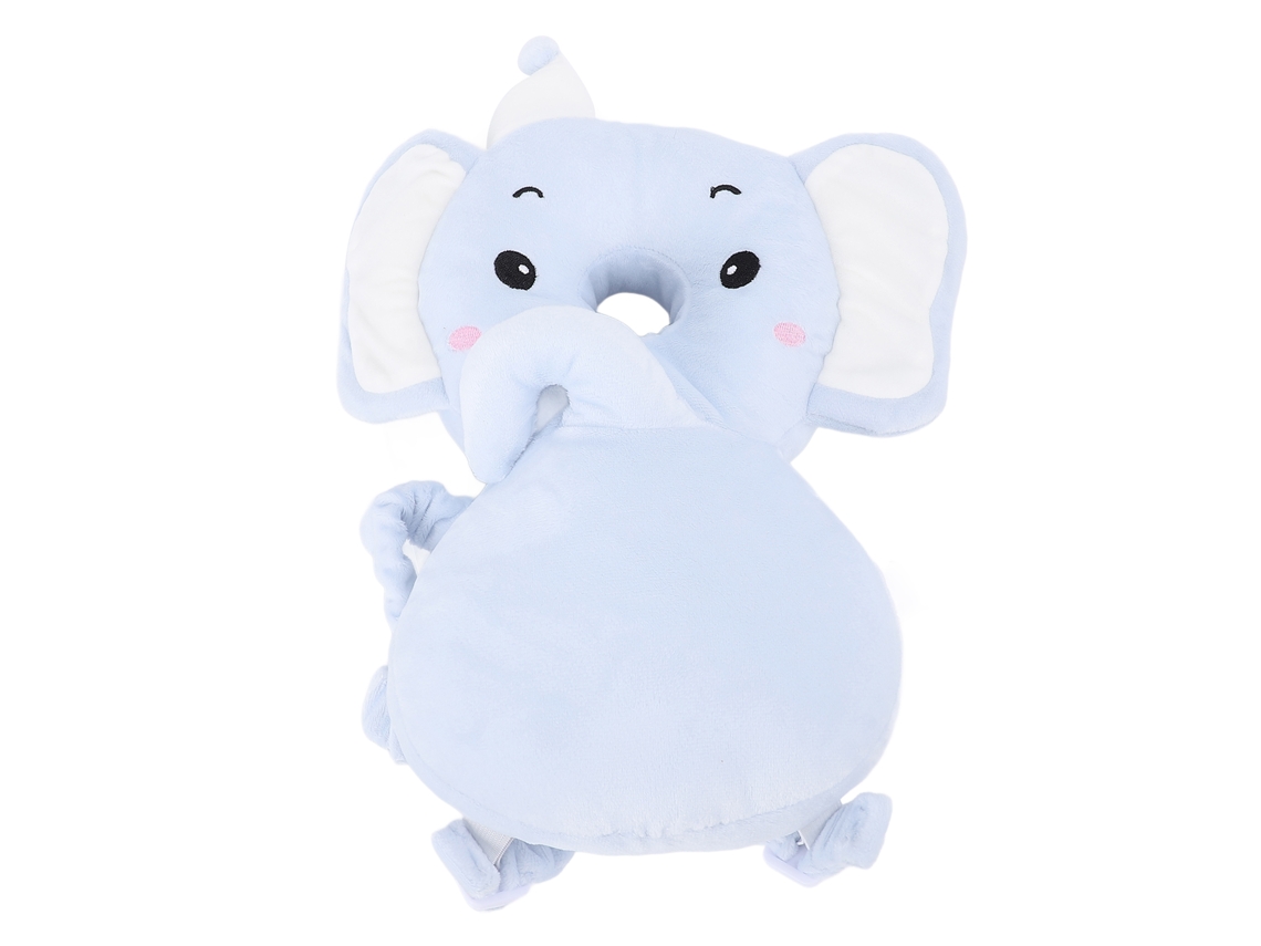 Mochila Para Cabeça De Bebê Com Almofada Ajustável, Protetor De Cabeça Portátil Para Crianças Ao Caminhar, Elefante Azul Pequeno