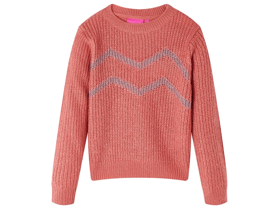 Camisola De Malha Para Criança Rosa-médio 140