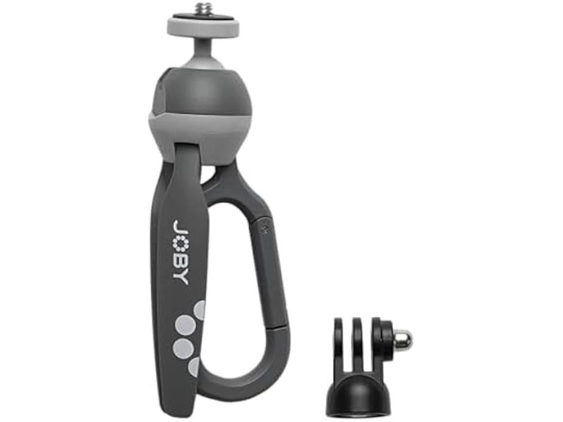 Mini tripé Joby Handypod compatível com GoPro com mosquetão integrado e pernas dobráveis.