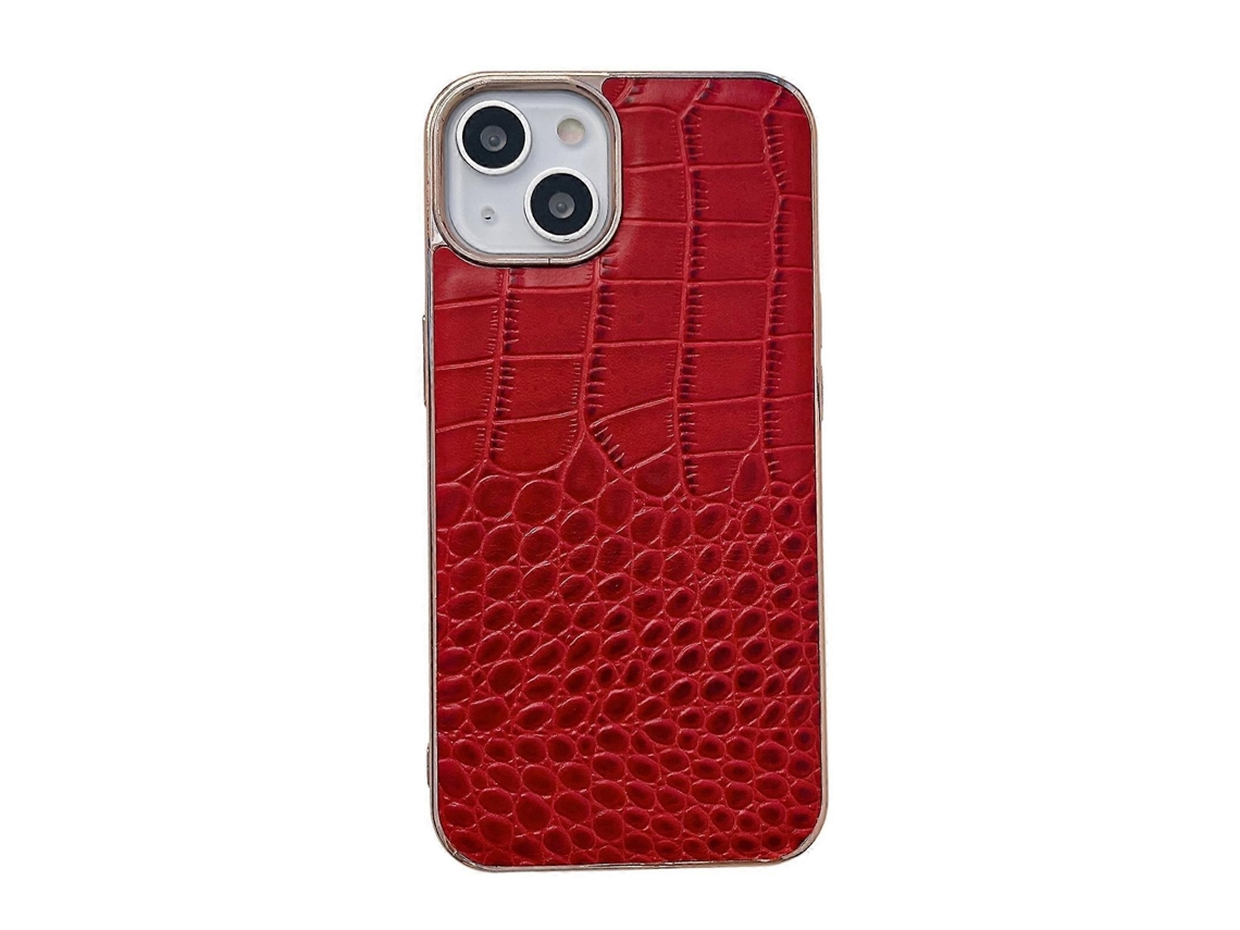 Lurelia Capa Iphone 14 Couro Tpu Textura Crocodilo Galvanoplastia