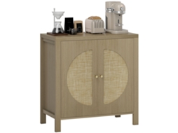 Aparador Melamina de Madeira Cor Madeira 75x38x77 cm Homcom