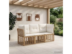 Vidaxl Conjunto De Sofás Para Exterior Natural Poliéster