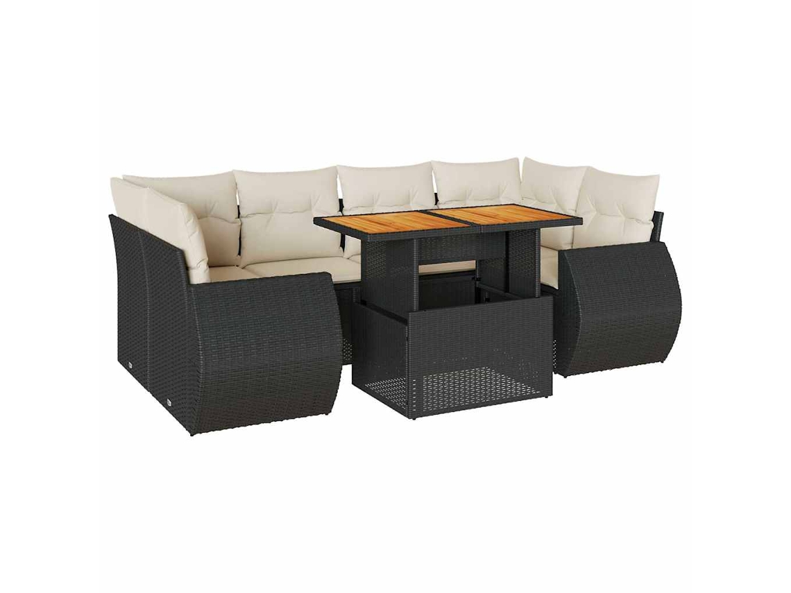 Garden Sofa Set, Garden Sofa Sets Vidaxl Preto Rattan / Vime (n/a)
