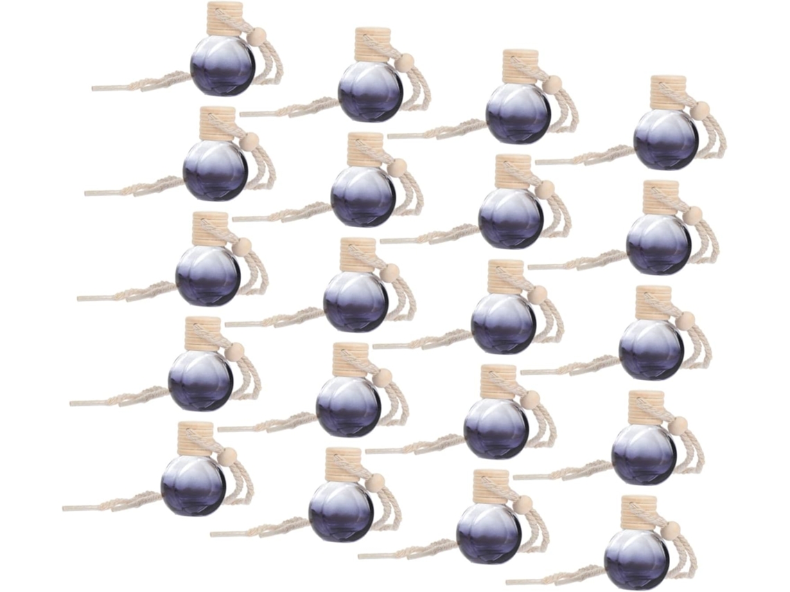 Conjunto de 20 Frascos de Vidro para Perfume de Carro, Enfeites Para Pendurar, Cordão De Algodão, 8ml