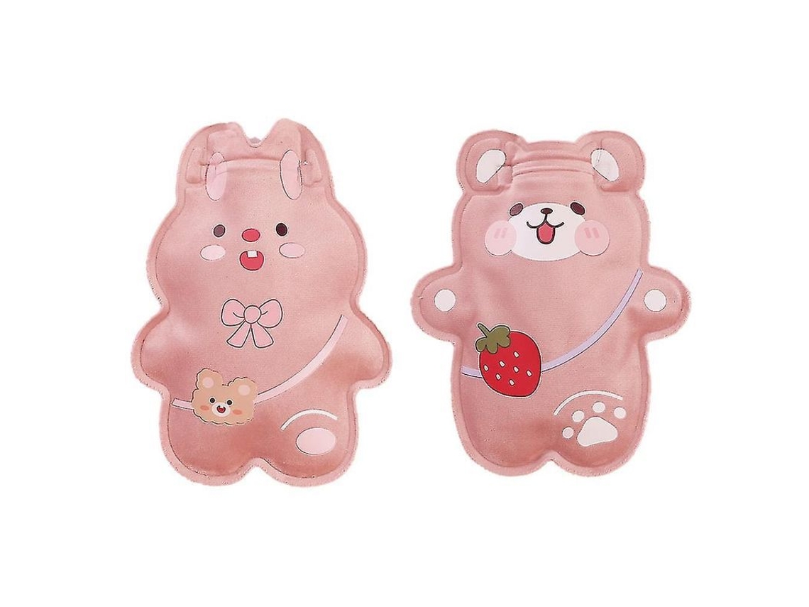 Conjunto De 2 Lindas Mini Botellas De Agua Caliente/calentadores De Manos, Ligeras Y Prácticas