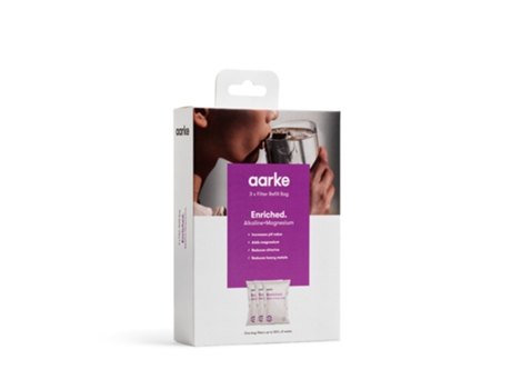 Embalagem de 3 Recargas de Filtro de Água AARKE 7X1X1,5