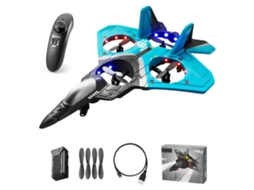 Walshlxq avión de Control Remoto Rc Fighter Quadcopter Con Función de Flip 360°, Altitude Hold Y Modo Gravitatorio, Juguete para Niños Y Principiantes