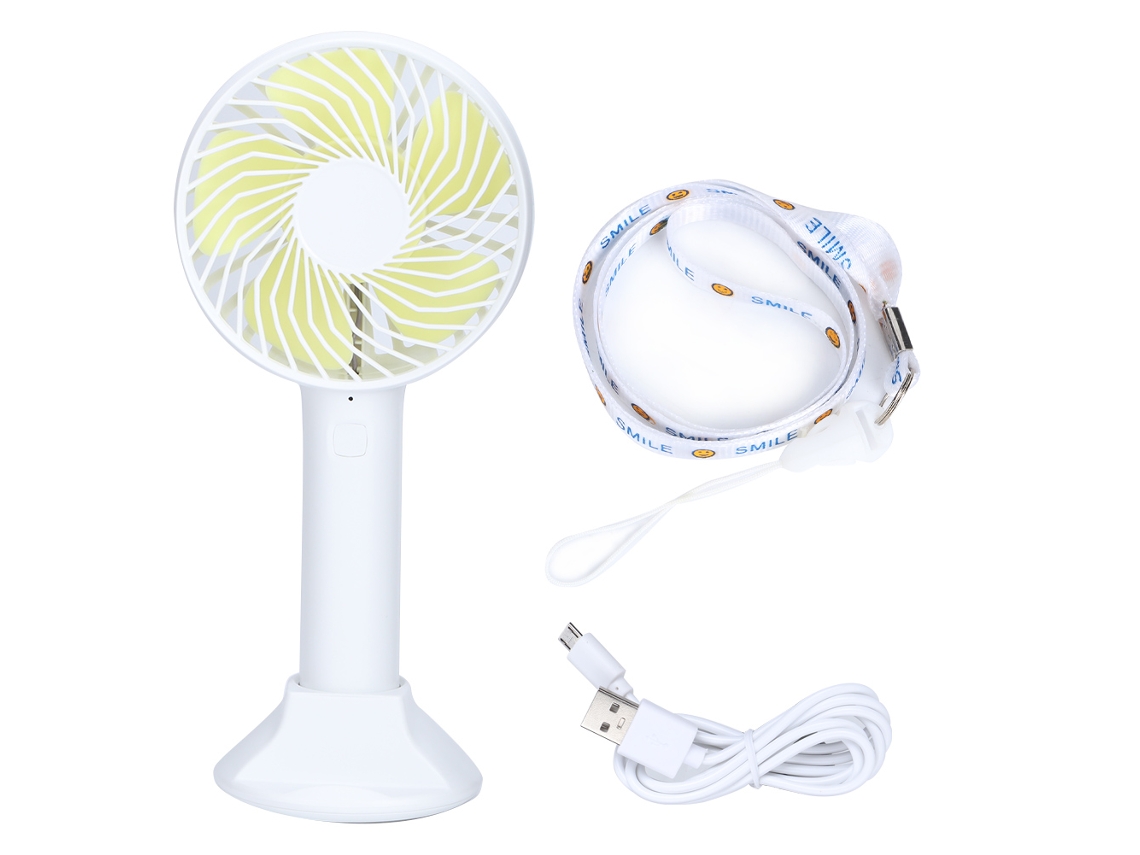 Laxiscreed Ventilador Portátil Usb Recarregável Com Suporte Compacto