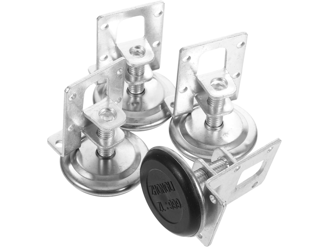 Conjunto De 4 Niveladores Móveis Ajustáveis Tofficu, Resistentes, Para Armários, Bancadas E Prateleiras