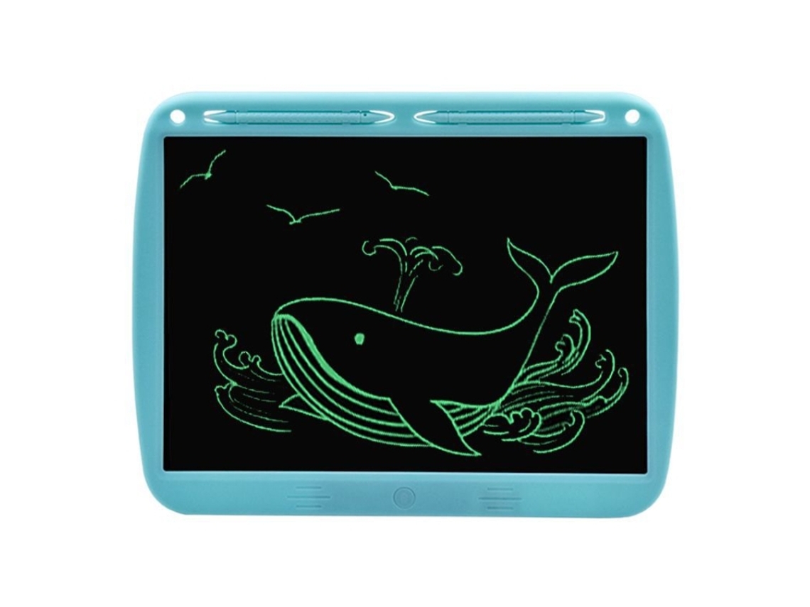 Mesa Digitalizadora Recarregável De 15 Polegadas Com Linhas Monocromáticas (azul)compatível Com Duas Canetas, Prancheta De Desenho Lcd Infantil