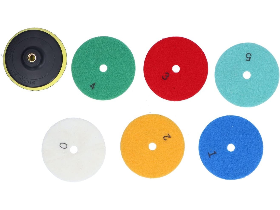 Conjunto De 6 Discos Polimento Diamantados A Seco, 100 Mm X 4
