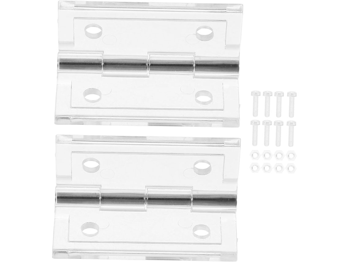 2 Acrílicas Para Artesanato, De Porta Armário E Porcas Parafuso