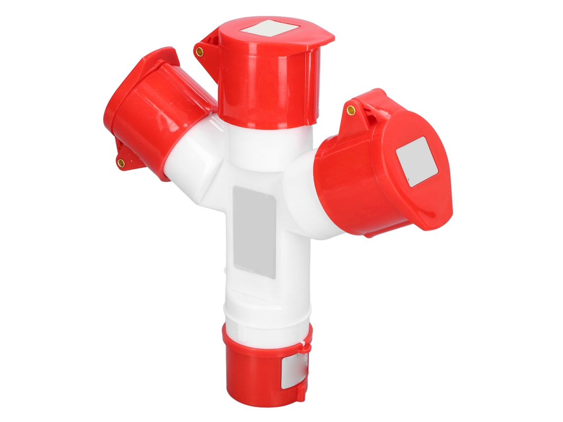 Conector Elétrico Industrial À Prova D'água Com 3 Tomadas De 16a Para Uso Interno E Externo Hr, 1014