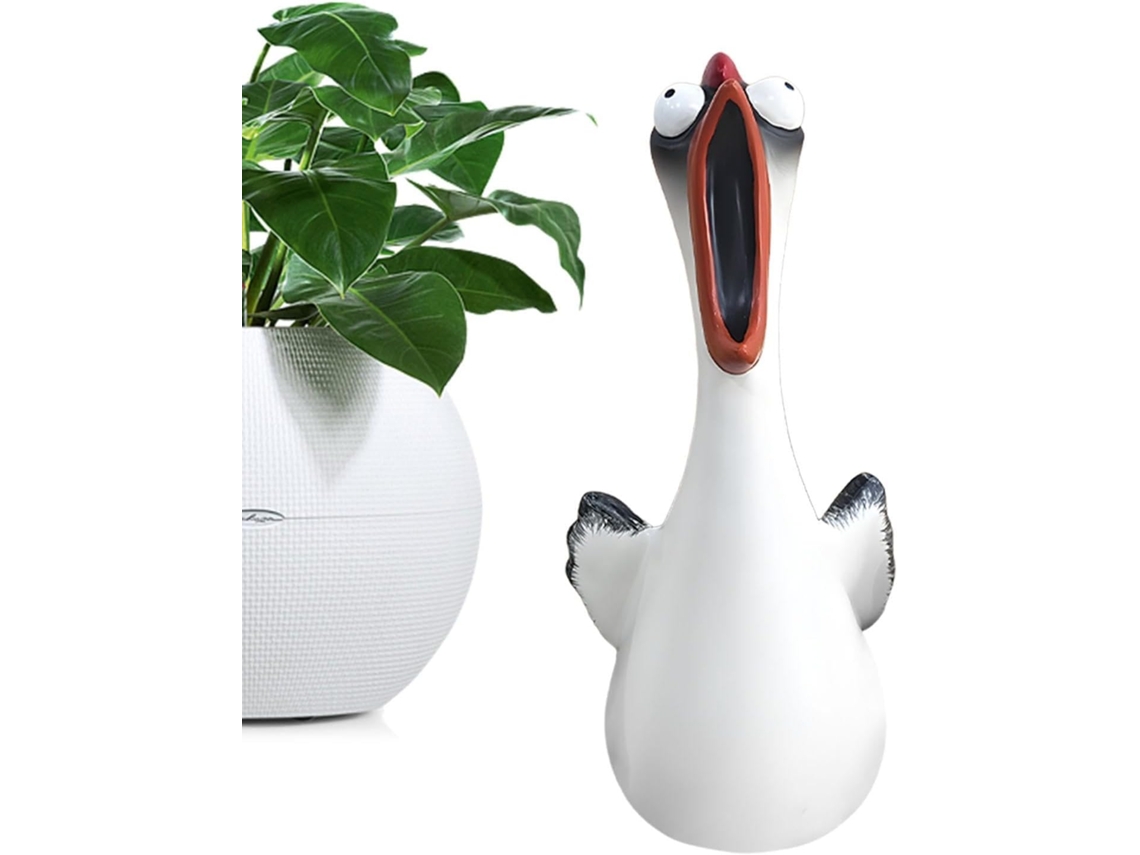 Galinha Gritando de Resina, Pescoço Comprido, Ornamento Exclusivo, Galo, Decoração para Quintal e Jardim, Brincadeira, CHABERLU