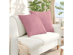 Vidaxl Travesseiros De Sofá 2 Pcs Rosa 60 X 60 Cm