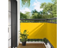 Vidaxl Tela De Varanda 100 X 500 Cm Tecido Oxford Retangular Amarelo