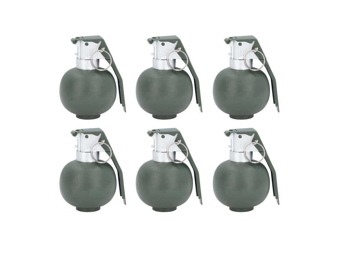 Ats 6pcs Granada de Brinquedo para Crianças com Efeitos Sonoros e de Luz Realistas Props de Rpg Granada Falsa Verde