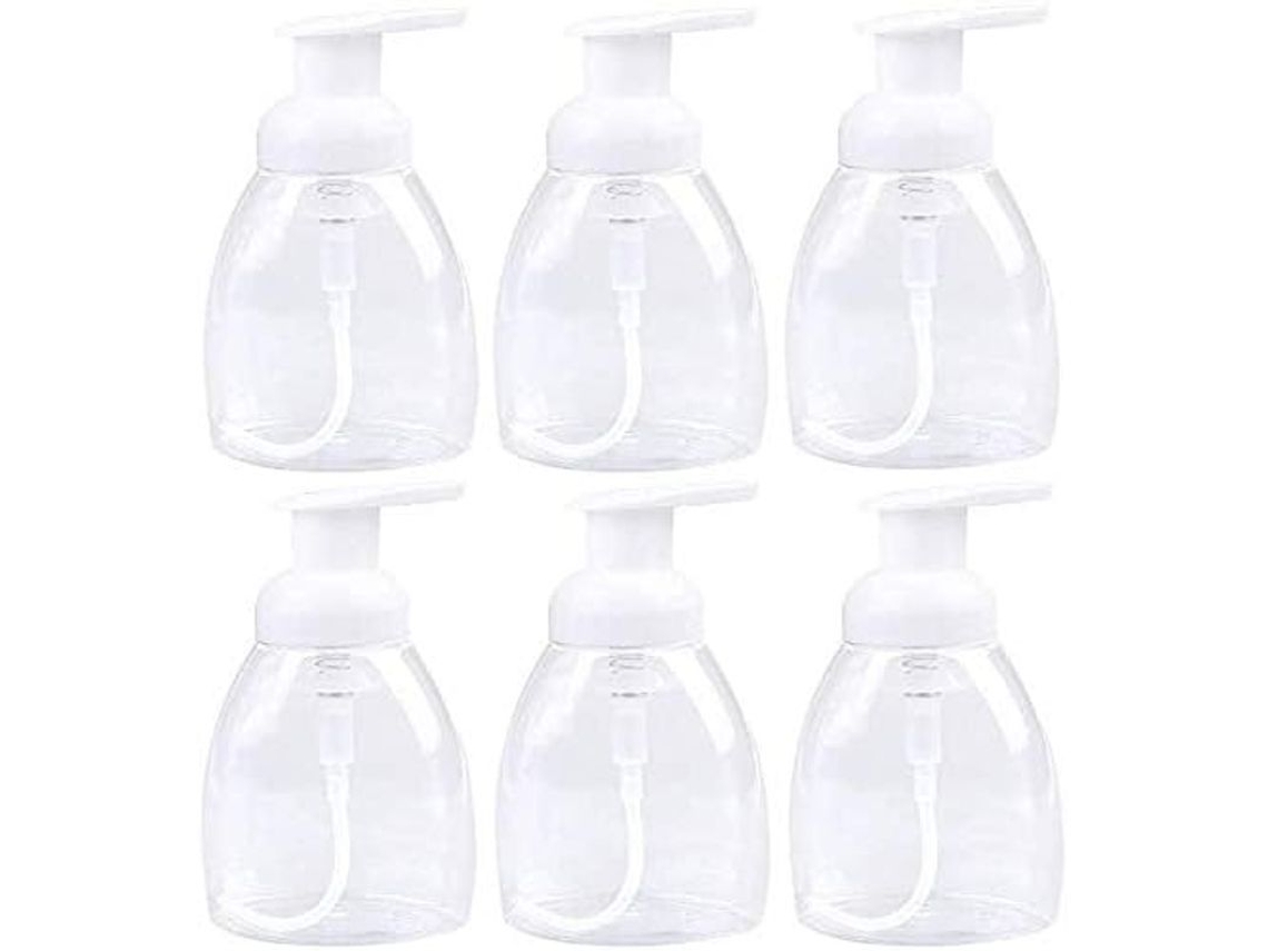 Dispenser de Sabão Nova Line em Espuma 300ml com Tampa Branca, 6 Unidades
