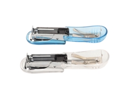 2pcs Grampeador Mini Capacidade 20 Folhas Estrutura De Alavanca Portátil Para 24pin 6pin Branco Azul