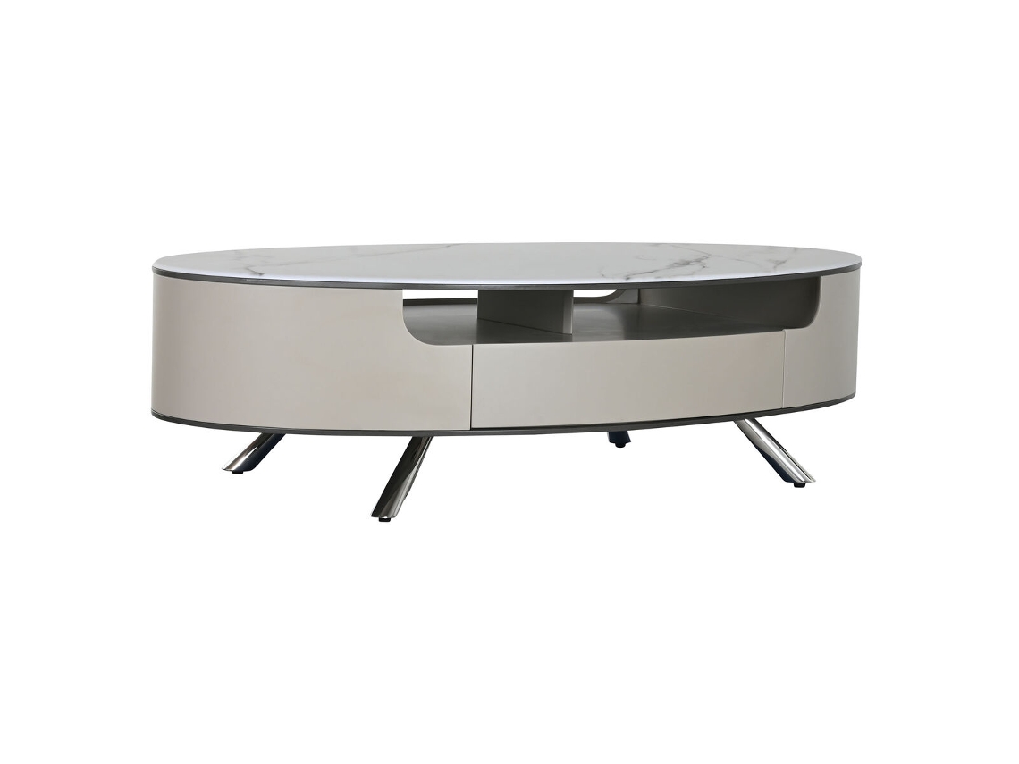 Mesa de Centro HOME ESPRIT Branco Bege 140 x 75 x 40 cm