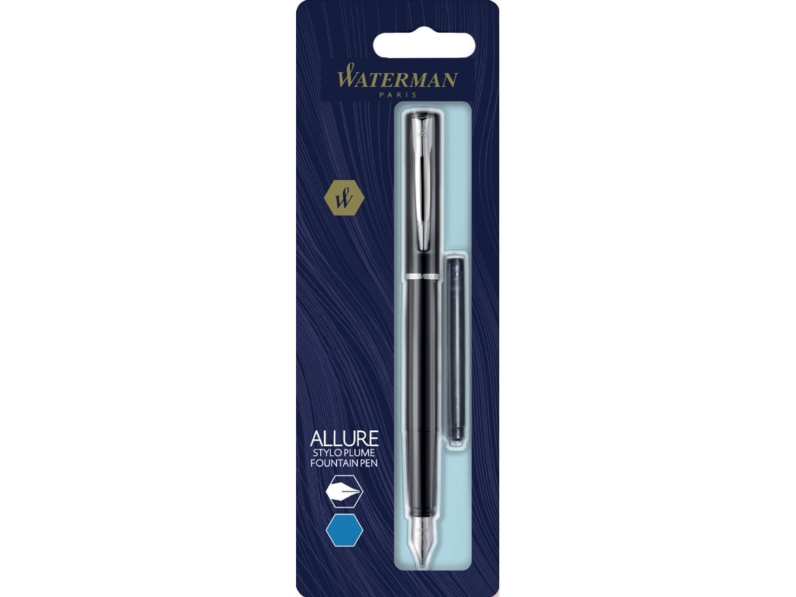 Caneta-Tinteiro WATERMAN Allure Black C.C. Cartão Blister
