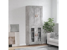 Armario alto 69,5x34x180 cm Derivados de madera Gris Cemento