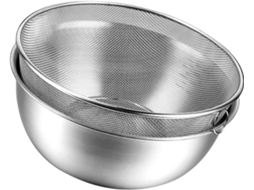 Peneira De Malha Fina Em Aço Inoxidável Com Tigela Misturadora, Cesto De Cozinha Para Cozinheiros Domésticos