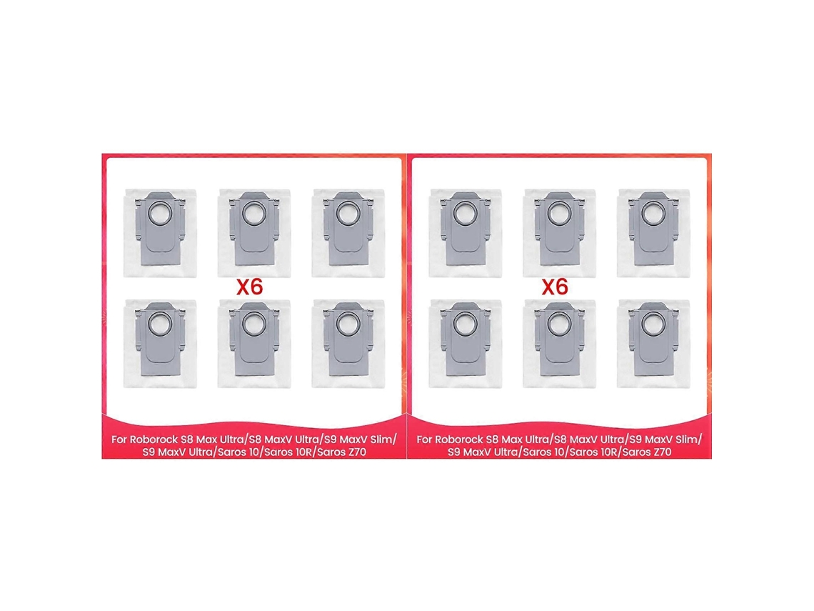 12pcs Dust Bag For Roborock S8 Max Ultra S8 Maxv Ultra S9 Maxv Slim S9 Maxv Ultra Saros 10 Saros 10r Saros Z70