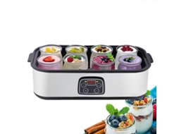 Iogurteira Grega Automática Com 8 Potes De Vidro, Visor Lcd E Controle De Tempo Por Microcomputador.