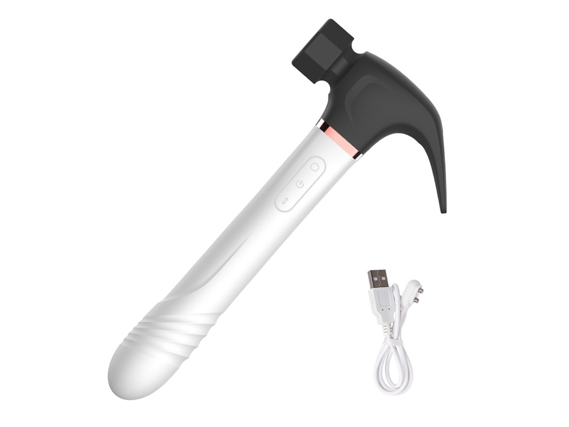Vibrador Telescópico 4 Em 1 Dispositivo De Masturbação Feminina Preto E Branco*